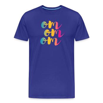 Om Yoga Namaste Rainbow Méditation Gradient - T-shirt bio Premium Homme - bleu roi - Devant - Damien (186cm)