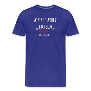 Soziale Arbeit Bachelor Studium Student Geschenk - Männer Premium Bio T-Shirt - Königsblau - Vorne - Damien (186cm)