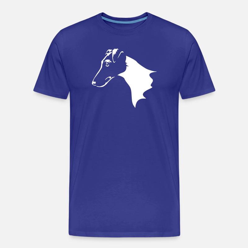 Foxterrier Kopf "Black Edition" - Männer Premium Bio T-Shirt - Königsblau