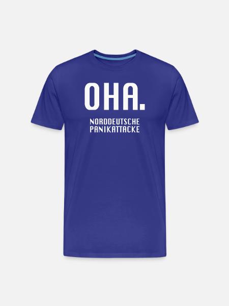 Oha. Norddeutsche Panikattacke - Männer Premium Bio T-Shirt - Königsblau