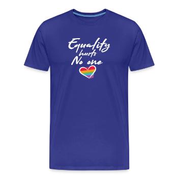 Rainbow Heart Statement Amour Paix - T-shirt bio Premium Homme - bleu roi - Devant - Damien (186cm)