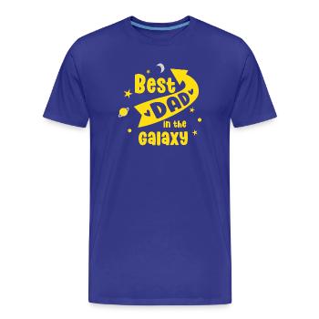 Bester Vater in der Galaxie - Männer Premium Bio T-Shirt - Königsblau - Vorne - Damien (186cm)