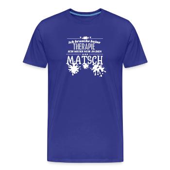 Muddy run shirt mud Matsch Therapie Lauf Teamshirt - Männer Premium Bio T-Shirt - Königsblau - Vorne - Damien (186cm)