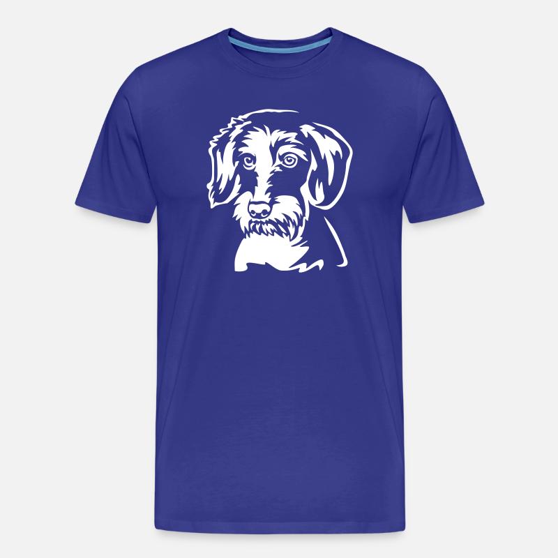 Dackel Kopf "BlackEdition" - Männer Premium Bio T-Shirt - Königsblau