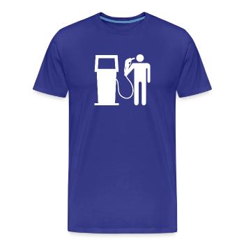Suicide avec une pompe à essence cadeau humour fun - T-shirt bio Premium Homme - bleu roi - Devant - Damien (186cm)