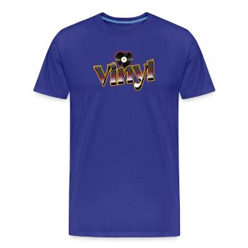 Vinyl Liebe - Männer Premium Bio T-Shirt - Königsblau - Vorne - Damien (186cm)