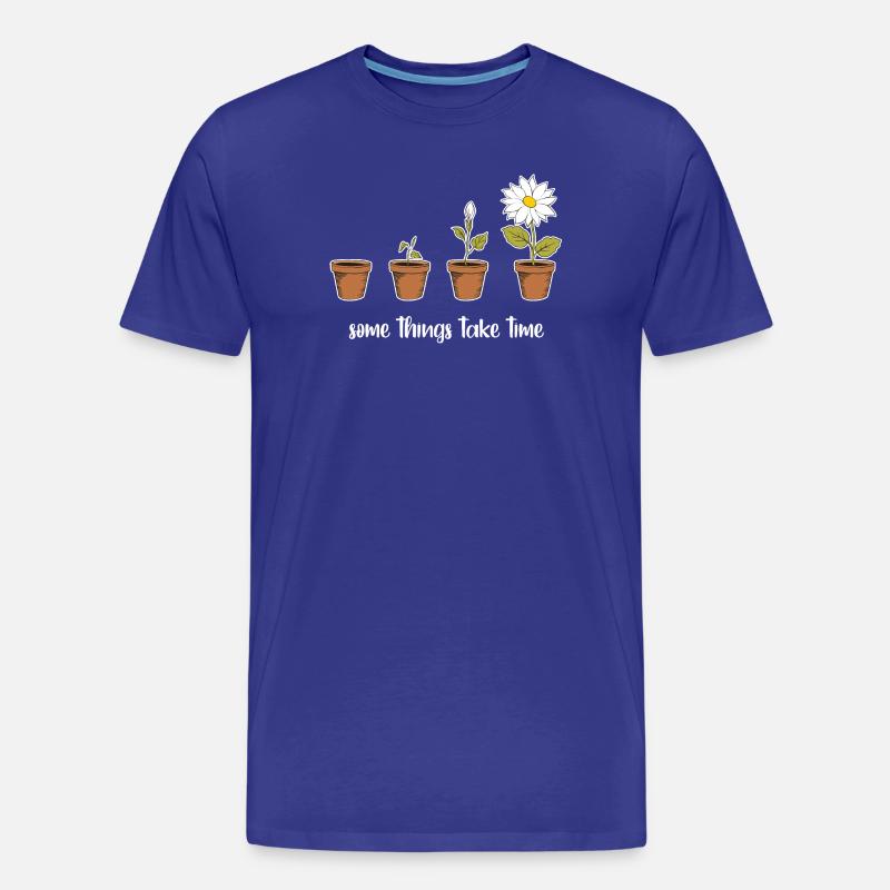 Zeit (dunkel) - Männer Premium Bio T-Shirt - Königsblau