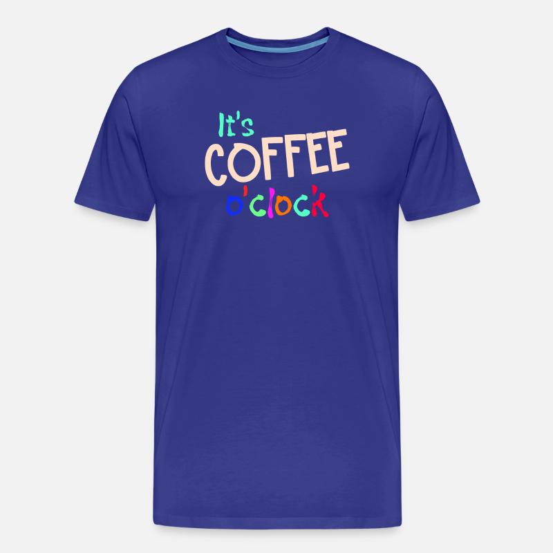Munter Werden Kaffee Statement Kaffeeliebhaber - Männer Premium Bio T-Shirt - Königsblau