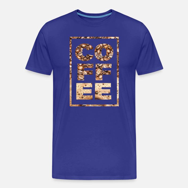 Kaffee Spruch Kaffeetrinker Kaffeebohnen Koffein - Männer Premium Bio T-Shirt - Königsblau