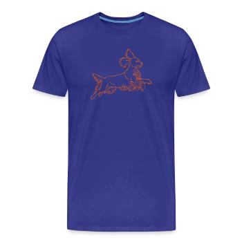 Springer Spaniel en orange - T-shirt bio Premium Homme - bleu roi - Devant - Damien (186cm)
