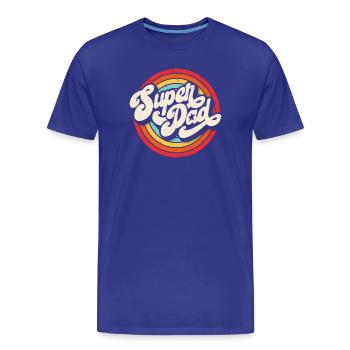 Superdad Gift for Father - Men's Premium Organic T-Shirt - royal blue - Front - Damien (186cm)