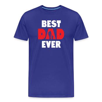 Best Dad Ever - Men's Premium Organic T-Shirt - royal blue - Front - Damien (186cm)