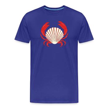 Crabe rouge - T-shirt bio Premium Homme - bleu roi - Devant - Damien (186cm)