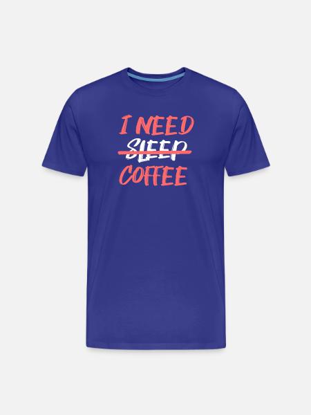 Fatigue Coffee Lovers Statement Coffee Drinking - Men's Premium Organic T-Shirt - royal blue