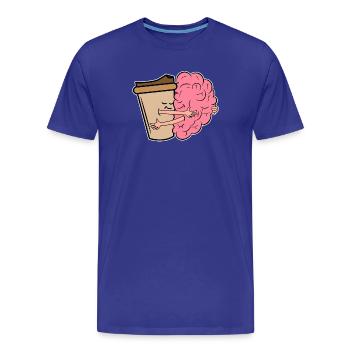 Café Buvez du café Les buveurs de café - T-shirt bio Premium Homme - bleu roi - Devant - Damien (186cm)