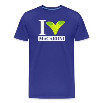 Ich liebe Makkaroni - Männer Premium Bio T-Shirt - Königsblau - Vorne - Damien (186cm)