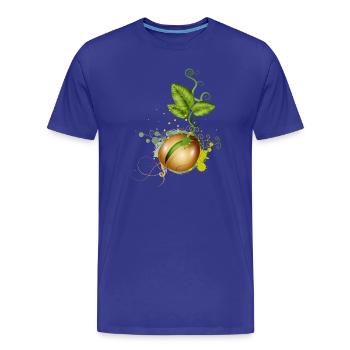 tender germinates in the soil - Men's Premium Organic T-Shirt - royal blue - Front - Damien (186cm)