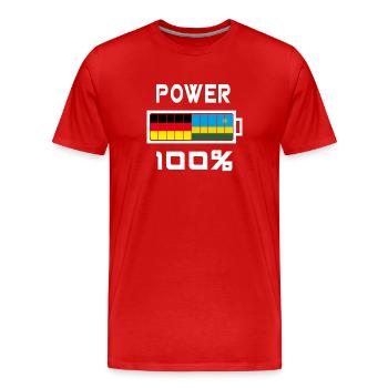 Deutschland und Ruanda Power 100% - Männer Premium Bio T-Shirt - Rot - Vorne - Damien (186cm)