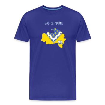 Val de marne - Men's Premium Organic T-Shirt - royal blue - Front - Damien (186cm)