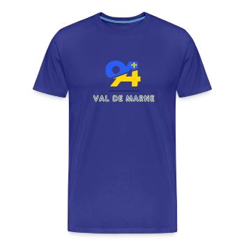 Val de marne - Men's Premium Organic T-Shirt - royal blue - Front - Damien (186cm)