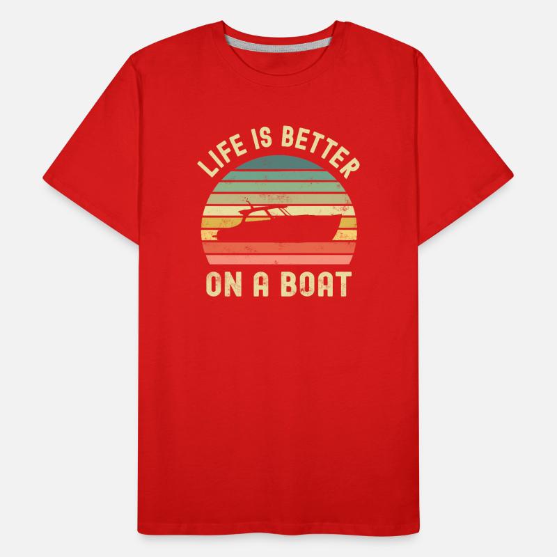 Boot Bootsbesitzer Bootsfahrer Männer Premium Bio T-Shirt