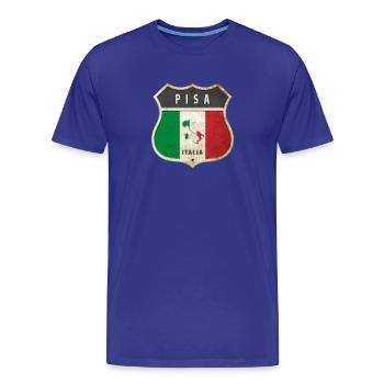 Pise Italie Armoiries Drapeaux Design - T-shirt bio Premium Homme - bleu roi - Devant - Damien (186cm)