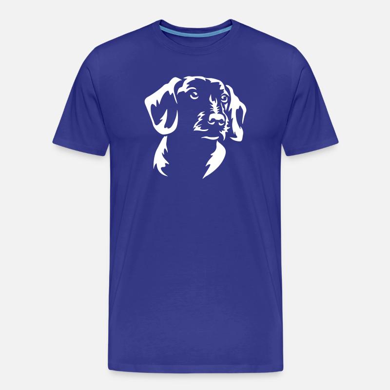 Dackel Kopf "Black Edition" - Männer Premium Bio T-Shirt - Königsblau