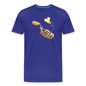 Malta - Men's Premium Organic T-Shirt - royal blue - Front - Damien (186cm)