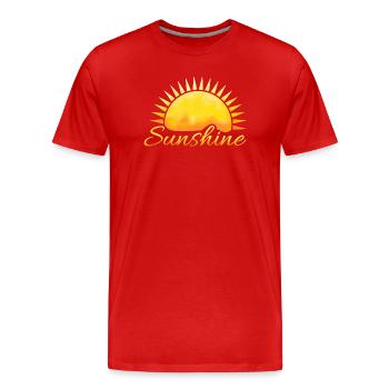 Sonnenschein - Männer Premium Bio T-Shirt - Rot - Vorne - Damien (186cm)