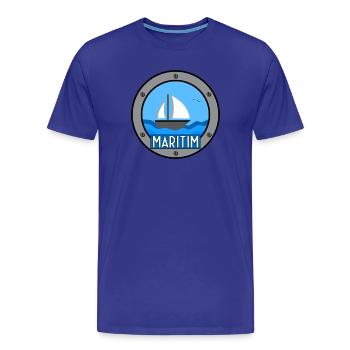 Maritim - Männer Premium Bio T-Shirt - Königsblau - Vorne - Damien (186cm)
