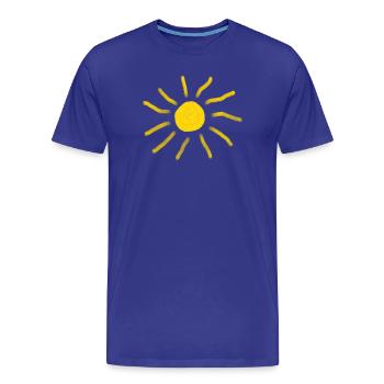 Sun Summer Shirt Cadeau de Noël - T-shirt bio Premium Homme - bleu roi - Devant - Damien (186cm)
