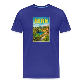 Panorama de Berne Aare et Vieille Ville - T-shirt bio Premium Homme - bleu roi - Devant - Damien (186cm)