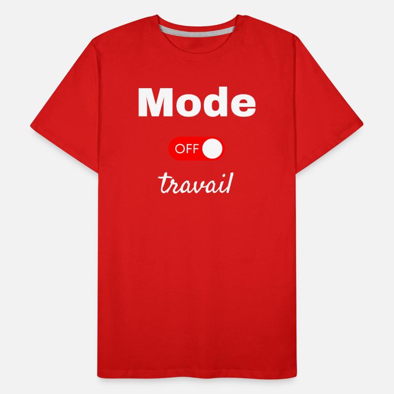 Mode travail off T-shirt bio Premium Homme