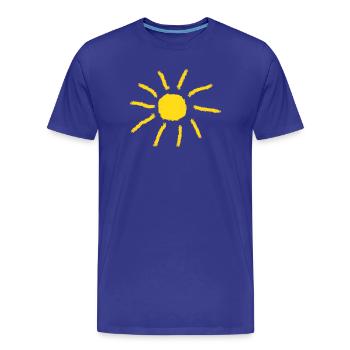 Cadeau de vacances d’été au soleil - T-shirt bio Premium Homme - bleu roi - Devant - Damien (186cm)