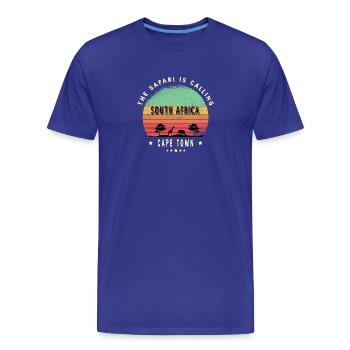 Cape Town South Africa safari design - Men's Premium Organic T-Shirt - royal blue - Front - Damien (186cm)