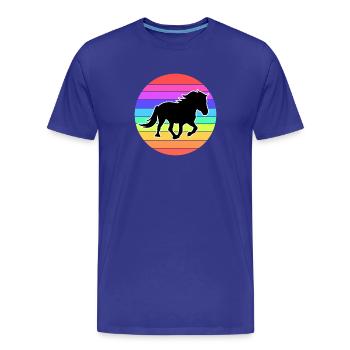 Icelandic Horses Horses Icelander Gallop Horse Fan - Men's Premium Organic T-Shirt - royal blue - Front - Damien (186cm)