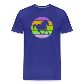 Étalon Cheval de galop Amour Chevaux Islandais Chevaux - T-shirt bio Premium Homme - bleu roi - Devant - Damien (186cm)