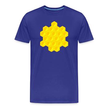 Wabe - Männer Premium Bio T-Shirt - Königsblau - Vorne - Damien (186cm)