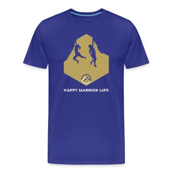Happy Married Climbing Life. J’adore l’escalade. - T-shirt bio Premium Homme - bleu roi - Devant - Damien (186cm)