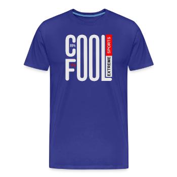 COOL AND FOOL EXTREME SPORTS - Men's Premium Organic T-Shirt - royal blue - Front - Damien (186cm)