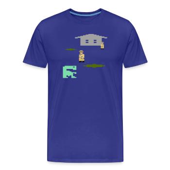 Pixel ExtraTerrestre - T-shirt bio Premium Homme - bleu roi - Devant - Damien (186cm)