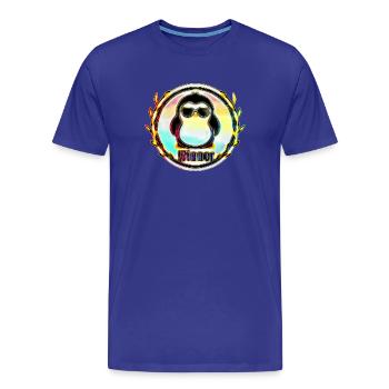 Sieger Pinguin Abzeichen - Männer Premium Bio T-Shirt - Königsblau - Vorne - Damien (186cm)