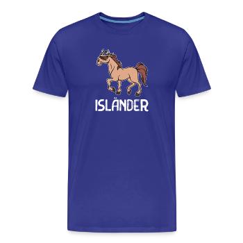 Fan de chevaux Les chevaux adorent les chevaux islandais Les chevaux islandais - T-shirt bio Premium Homme - bleu roi - Devant - Damien (186cm)