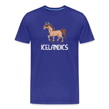 Chevaux islandais Chevaux Chevaux islandais Fan Cheval Amour - T-shirt bio Premium Homme - bleu roi - Devant - Damien (186cm)