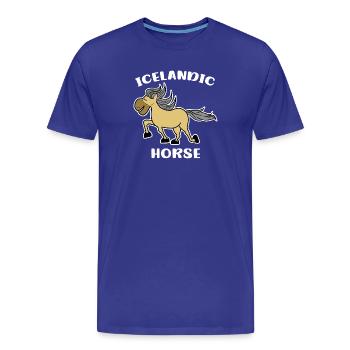 Chevaux islandais Poneys islandais Cheval Déclaration d’amour - T-shirt bio Premium Homme - bleu roi - Devant - Damien (186cm)
