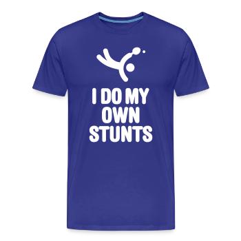 Tischtennis Ping Pong Spieler I do my own stunts - Männer Premium Bio T-Shirt - Königsblau - Vorne - Damien (186cm)