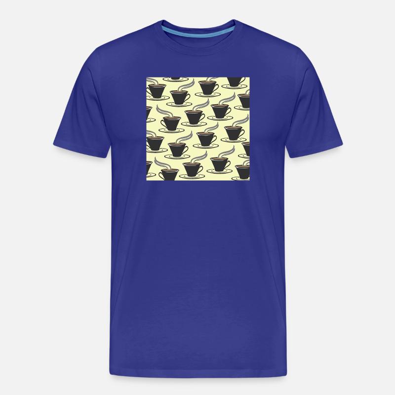 tolle küchenmuster, kaffeetassenmuster - Männer Premium Bio T-Shirt - Königsblau