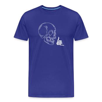 Schaukelnder Schädel - Männer Premium Bio T-Shirt - Königsblau - Vorne - Damien (186cm)
