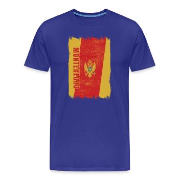 Montenegro flag - Men's Premium Organic T-Shirt - royal blue - Front - Damien (186cm)