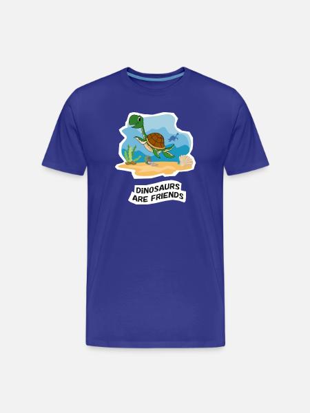 Dinosaurs are Friends - Men's Premium Organic T-Shirt - royal blue